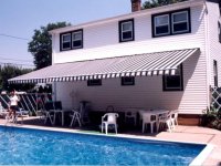 wall mounted pool side awning