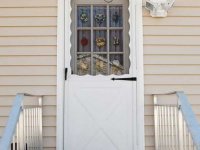 white ramed ntry door